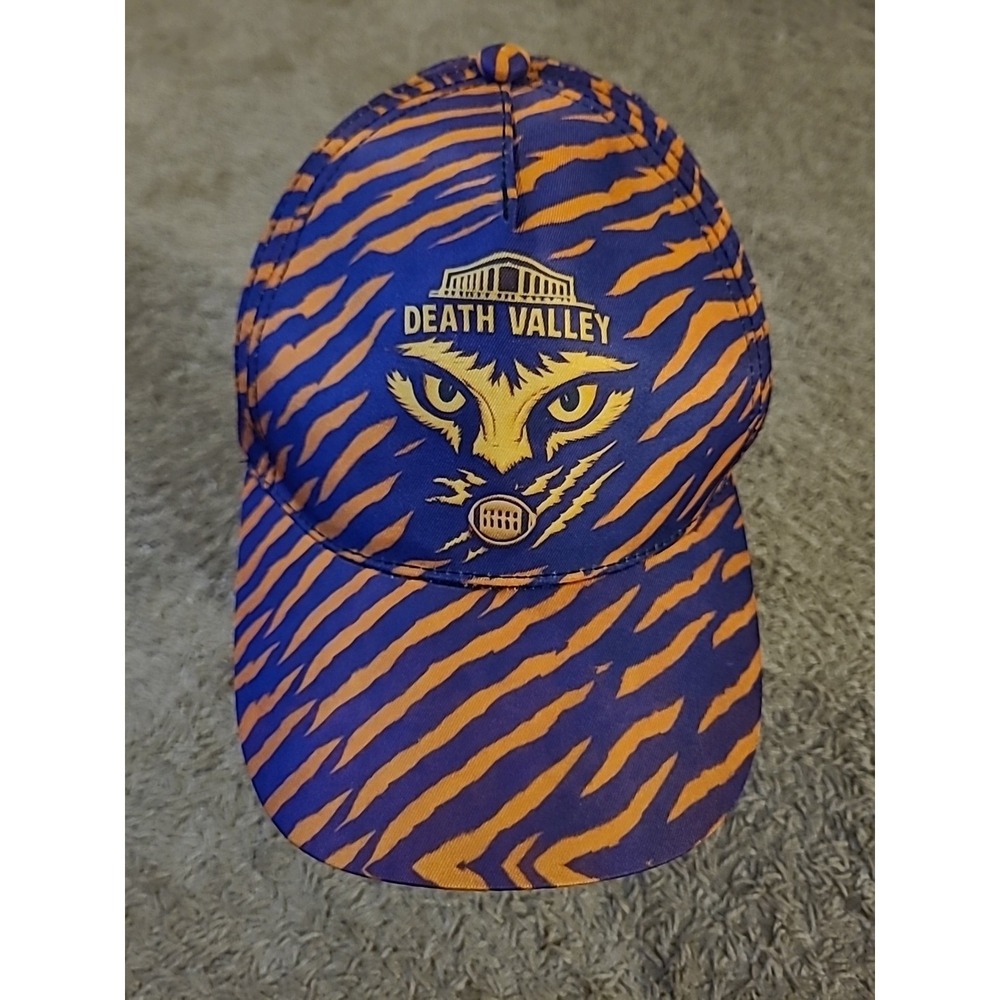 LSU Tigers Death Valley Hat Cap Snap Back Purple Gold College Football